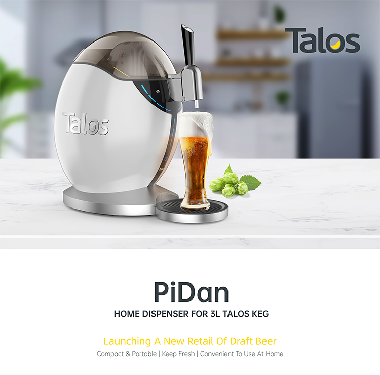 TALOS Beer Dispenser - 3L Mini Keg for Home Enjoyment