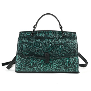 Borse a Tracolla da Donna in Pelle Bovina Goffrata di Alta Qualità, Stile Vintage alla Moda, Vendita Diretta dalla Fabbrica di Guangzhou - Product Image 1