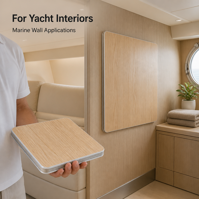 A2 Fire Rated Aluminum Composite Panel for Yacht Interior Marine Wall Inorganic Core 2 Hour Fire Resistance