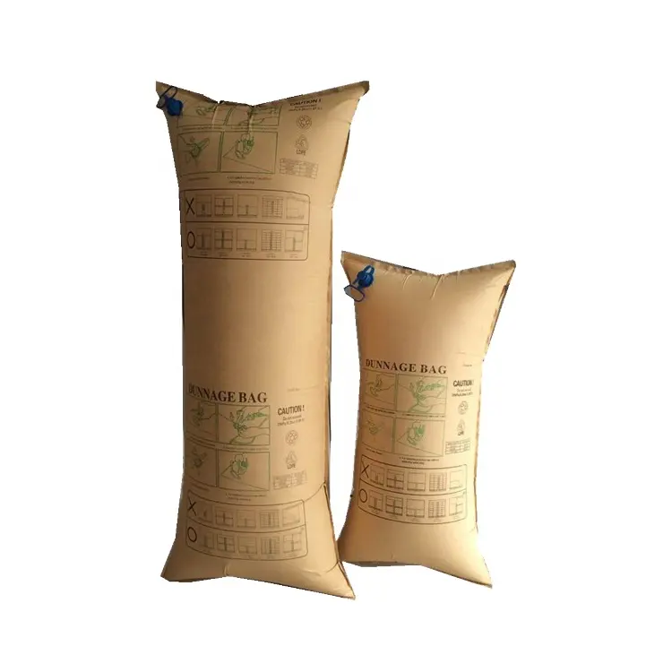 90*180CM Inflatable Kraft Paper Dunnage Airbag with Economical Manual Rapid Air Inflator