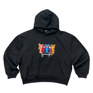 Sudadera con Capucha de Punto con Cuello Redondo y Estampado de Dibujos Animados Personalizado, Logotipo Bordado, Algodón Grueso, Resistente al Viento, Talla Grande - Product Image 2