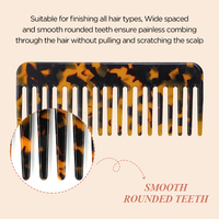 Peigne à cheveux antistatique multicolore en acétate, portable, à dents larges, pour femmes - Grande vente