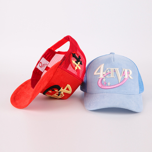 Wholesale Custom Your Own logo <strong>Mens</strong> Mesh Gorras Sport Cap Custom 5 Panel Suede Baseball <strong>Trucker</strong> <strong>Hat</strong> - Product Image 4