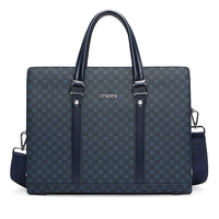 Nouvelle sacoche d'affaires imperméable pour homme, sac à ordinateur portable tendance avec grande capacité, sac à bandoulière en PU de 14 pouces