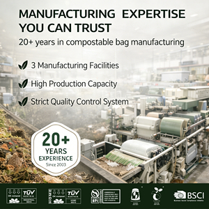 ถุงซุปเปอร์มาร์เก็ตย่อยสลายได้ ถุงช้อปปิ้งย่อยสลายได้ 100 ใบ <span class=keywords><strong>ABAP</strong></span> AS5810 EN13432 ผู้จัดจำหน่ายถุงย่อยสลายได้ Ecopro - Product Image 3