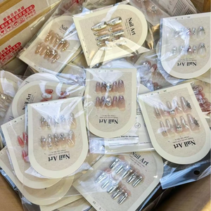 Móng tay giả chất lượng cao, thiết kế tùy chỉnh, dùng lại được, phủ kín, kiểu Pháp, nhiều kích cỡ, chất liệu ABS, bán buôn - Product Image 3