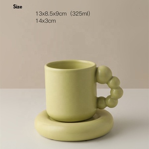 New Design Creative Ins Tagi Style <b>Ceramic</b> <b>Mugs</b> With Saucer - Product Image 4