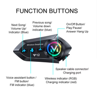 Casque de moto avec kit audio étanche IP56, son stéréo HiFi pour casques intégraux et demi-casques
