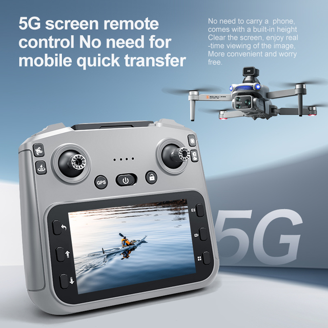 Best Drone Camera 8K Video Recording Professional Drone with Display Remote Control Beginner-Friendly Foldable GPS