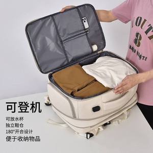 กระเป๋าเป้สะพายหลังแล็ปท็อปแบบ unisex ขนาด 36-55 ลิตร กันน้ำได้อเนกประสงค์ สีพื้น สำหรับเดินทางทุกวันและไปโรงเรียน พร้อมช่องใส่คอมพิวเตอร์ - Product Image 4