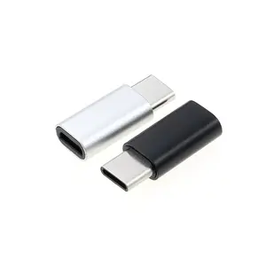 סגסוגת אלומיניום v8 מיקרו usb נקבה לסוג-c זכר אנדרואיד נתונים כבל טעינה מתאם