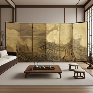 Divisorio tradizionale dipinto A mano della stanza dello schermo della lacca della lamina dello Shan Hai Jin <span class=keywords><strong>per</strong></span> una stanza <span class=keywords><strong>da</strong></span> tè o l'interno della camera <span class=keywords><strong>da</strong></span> <span class=keywords><strong>letto</strong></span> - Product Image 5