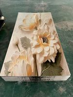 Panneau mural décoratif 4*8 en PVC effet marbre brillant 3D, résistant à l'eau et à l'humidité, écologique, pour extérieur et salon