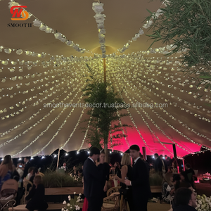 สายไหมเทียมทำด้วยมือแบบเรียบสำหรับตกแต่งดอกไม้ติดเพดานแถบดอกไม้สำหรับจัดงานแต่งงาน - Product Image 1