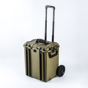 GLARY Boîte à outils en plastique dur avec roues roulantes Boîte à outils de voyage portable pour outils électriques Boîte de rangement <span class=keywords><strong>vide</strong></span> et robuste pour outils - Product Image 1