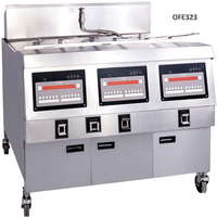 Machine commerciale de frites de poulet de grande capacité de la friteuse à gaz 75L avec la pompe à huile