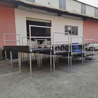 Événement portable réglable en hauteur en aluminium noir Riser Band Theatre Choir Ad Theatre Stepped Stage