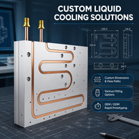 Plaque froide liquide en aluminium avec tuyau de cuivre intégré pour le refroidissement par eau des batteries de véhicules électriques et des systèmes de stockage d'énergie