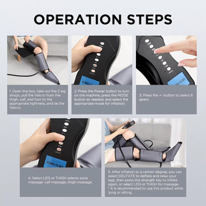 Masajeador eléctrico de piernas Conveniair con presión de onda de aire, masajeador de rodilla y pantorrilla para pies, masajeador de piernas con presión de aire - Product Image 4