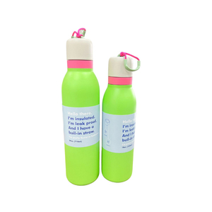 Elegante bottiglia di acqua a doppia parete isolata bottiglia di <span class=keywords><strong>acciaio</strong></span> inossidabile a prova di perdite con paglia incorporata 710ml/530ml - Product Image 3