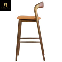 Tabourets de bar scandinaves en bois massif, tabourets de bar modernes en bois, mobilier de restaurant, café, hôtel