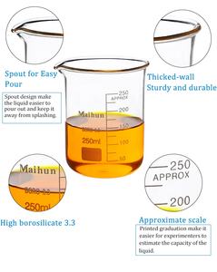 उच्च तापमान प्रतिरोधी बोरो <span class=keywords><strong>3.3</strong></span> कांच कम फार्म <span class=keywords><strong>100ml</strong></span> Pyrex बीकर - Product Image 4