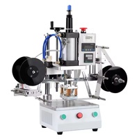 Machine d'étiquetage de manchons thermorétractables semi-automatique pour bouteilles avec tunnel de vapeur et machine de transfert thermique