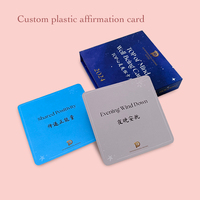 Cartes d'affirmation personnalisées en plastique PVC texte multilingue étanche pour la pleine conscience et les soins personnels
