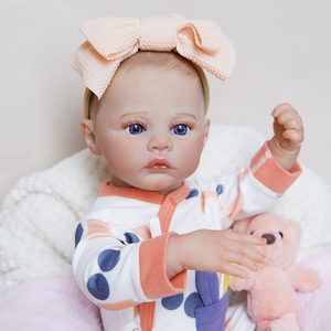 Bébé Reborn Réaliste en Silicone et Vinyle, Cheveux Volumineux, Yeux Clignotants, Pleure, Magnétique, Personnalisable, Unisexe, Jouet Doux de Haute Qualité - Product Image 5