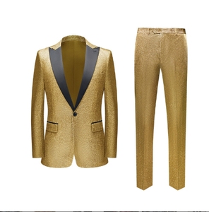 Shiny Gold Pants for Men - Metallic Leather Trousers