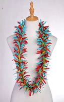 Usine Fournisseur HL0004A-4 5 Couleurs 110 CM Velours Artificiel Lys Araignée Fleur Hawaii Leis Hawaïen Danse Parti Femmes Collier