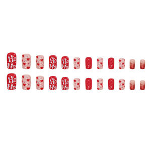 Offre Spéciale : Faux Ongles de Noël Français à Presser, Personnalisables avec LOGO, Courts, Carrés, <span class=keywords><strong>Ballerine</strong></span> - Product Image 5