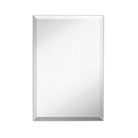 Miroir mural rectangulaire en cuivre et sans plomb, design moderne, sans cadre, à bord biseauté, avec verre poli, sans cuivre ni plomb