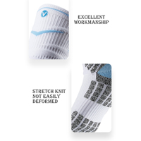 Chaussettes de sport épaisses rayées VEIDOORN pour l'automne, haute qualité, logo personnalisé, course à pied, basketball, entraînement, compression, grip amorti
