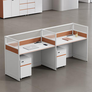 Bureau de travail modulaire Saint-Leste avec cloison de séparation, design moderne et minimaliste - Product Image 3