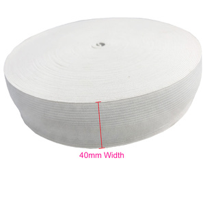 Móc đàn hồi ban nhạc màu đen và trắng Crochet đàn hồi ban nhạc đồng bằng đan phẳng chiều rộng cao ban nhạc đàn hồi - Product Image 4