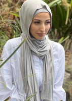 Vente en gros islamique Ensemble assorti de 2 pièces musulman Jersey Châles Foulards Foulard Double boucle instantané Jersey Hijab pour les femmes