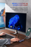 Hub USB-C Type-C PD 100W de haute qualité en alliage d'aluminium avec RJ45 1000M, adaptateur multiport USB 3.0, station d'accueil Type-C pour ordinateur portable