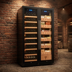 Réfrigérateur à cigares NE-171A-8 avec affichage numérique, température constante, 508L, double porte vitrée, humidor à cigares, armoire à vin - Product Image 2