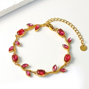 Pulsera de Flor de Tulipán con Diamantes, Estilo Lujoso y Ligero para Mujer, de Alta Calidad, Chapada en Hierro, Venta al Por Mayor - Product Image 4