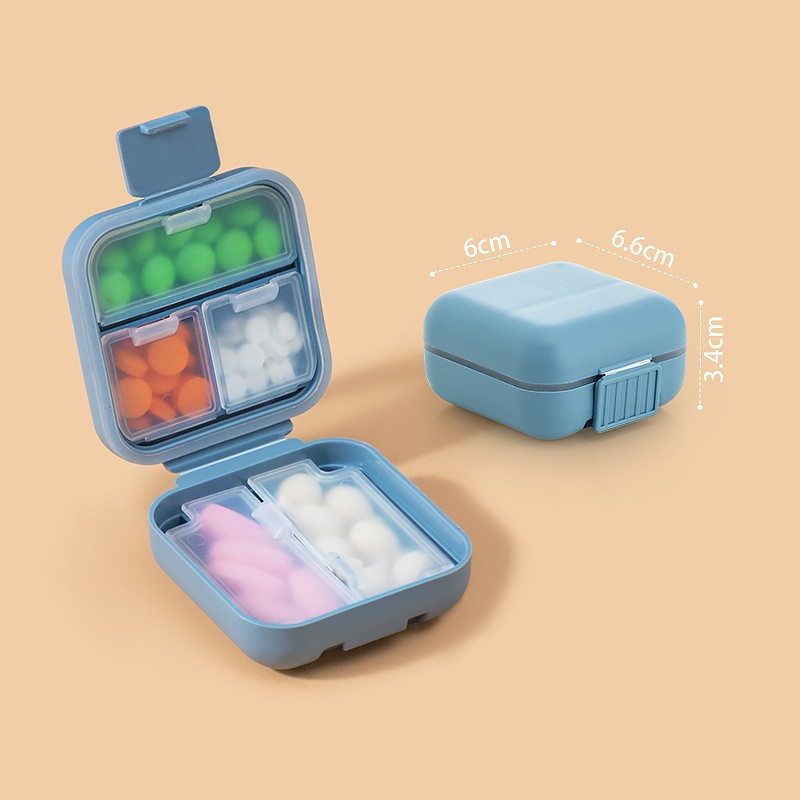 Customized Logo Folding Medicine Box with 5 Compartment Pill Storage Portable Custom Vitamin Storage Box Made from Plastic