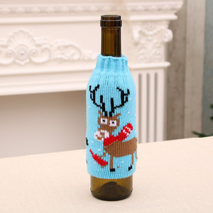 Décorations de Noël pour la maison : Housses de bouteille de bière de Noël tricotées haut de gamme, décorations de bouteille de bière de Noël, manchons pour bouteilles - Product Image 2