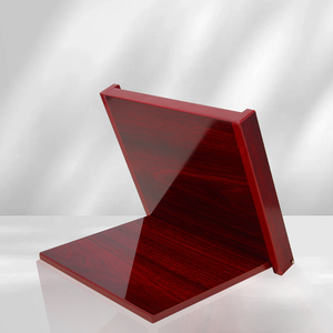Nouvelle <span class=keywords><strong>plaque</strong></span> de récompense en bois avec feuille d'or au design simple, <span class=keywords><strong>plaque</strong></span> de récompense personnalisée rouge pour le bureau du dentiste - Product Image 6