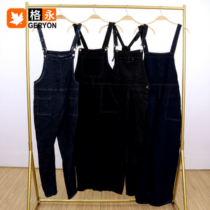 Geryon Vintage Jeans baggy à bretelles d'occasion <span class=keywords><strong>taille</strong></span> plus pour femmes Pantalons jeans <span class=keywords><strong>skinny</strong></span> d'occasion en vrac - Product Image 1