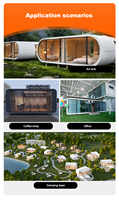 Résidence en conteneur Apple Capsule de 20 pieds pour famille, bureau, appartement, camping commercial, maison avec vue
