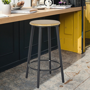 Ghế đẩu kim loại thiết kế hiện đại, đa năng và chắc chắn, thích hợp cho phòng ăn, phòng khách, khách sạn hoặc công viên. - Product Image 3