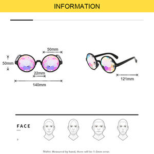 Fashion <strong>Glasses</strong> Rave Men Round Shape Kaleidoscope Sunglasses Women Party Psychedelic <strong>Prism</strong> Diffracted Lens Sunglasses Plastic CE - Product Image 4
