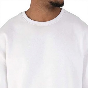 Sudadera OEM personalizada de cuello redondo, lisa, de invierno, de forro polar, de corte regular, 100% algodón, con hombros caídos - Product Image 4