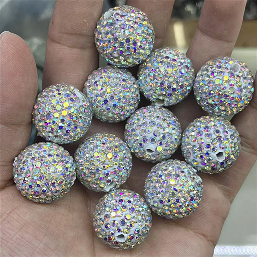 High Quality Chunky Disco Ball Focal Fancy Beads 20mm Polymer Clay Beads Rhinestone Beads 20mm for Pens Jewelry Making Bulk
