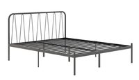 Cadre de lit en métal robuste de style vintage, lit plateforme en fer robuste, montage facile KD pour chambre d'amis